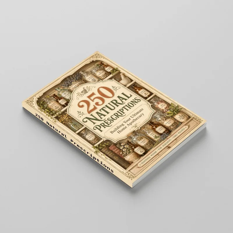 250 Natural Prescriptions Book, Home Apothecary Reference Guide with 250 Herbal Formulas