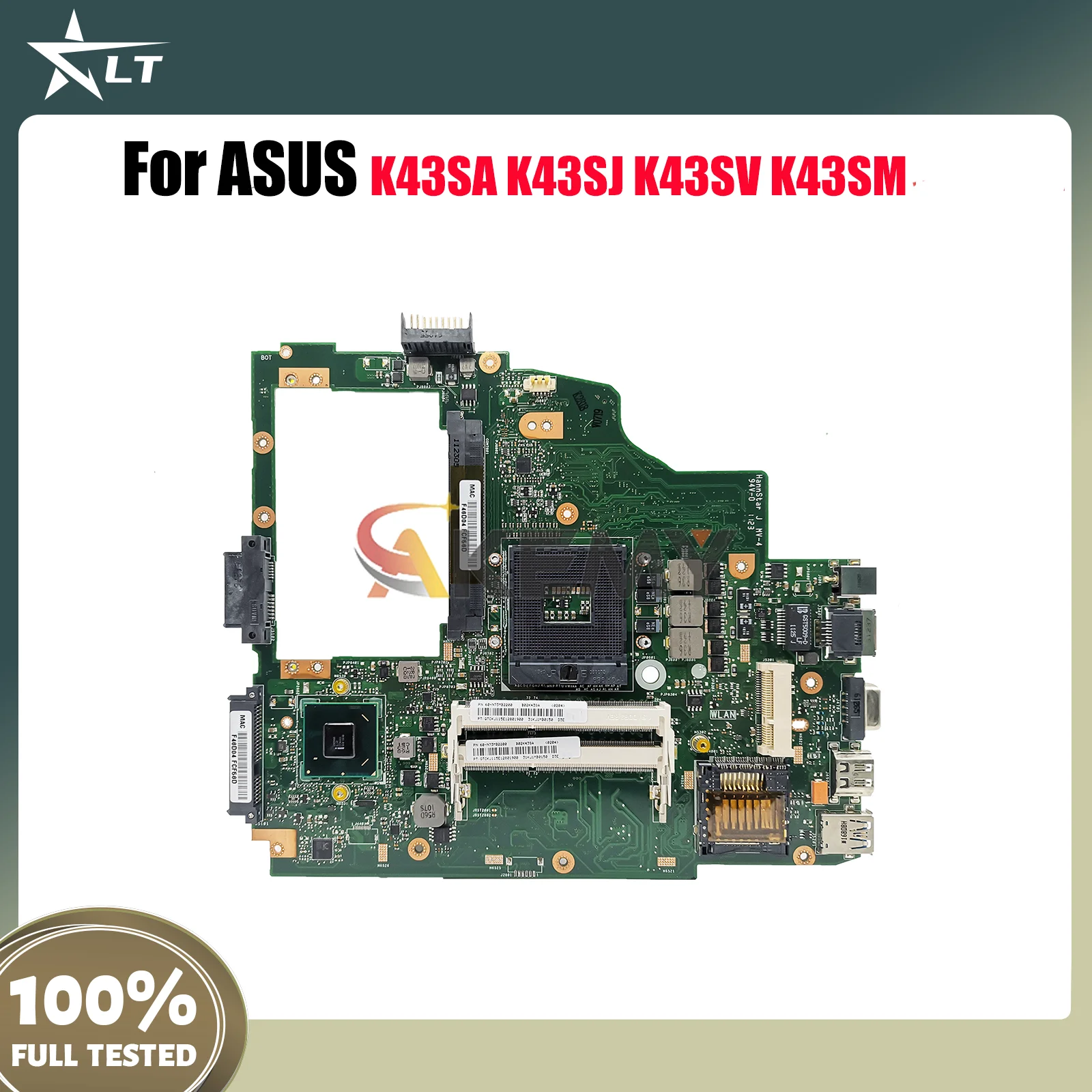 

Материнская плата K43SA для ноутбука ASUS X43S K43SM K43SV K43S K43SJ K43SD A43S, материнская плата для ноутбука в наличии, 100% тестирование, ОК, быстрая доставка