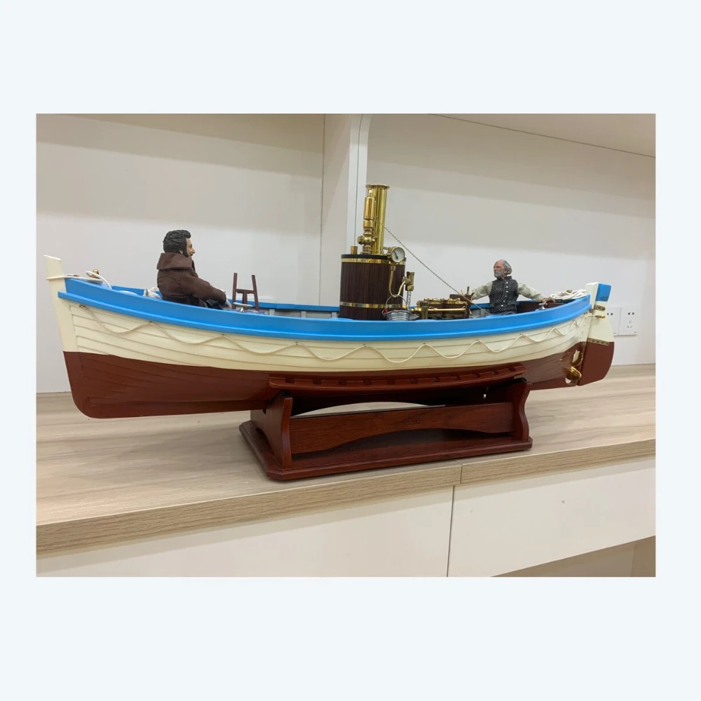 Barco de vapor chapado en oro de lujo francés, versión RTR, motor de vapor Vintage modificado mejorado, modelo de barco a vapor, Juguetes