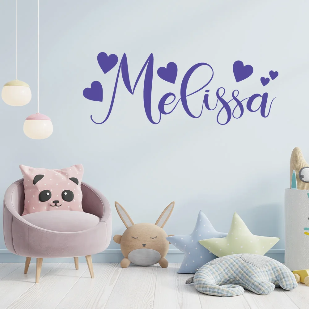 1 قطعة Diy بها بنفسك تخصيص اسم مخصص الحب ملصق مقاوم للماء ورق حائط من الفينيل ديكور المنزل ل اكسسوارات الديكور الزفاف