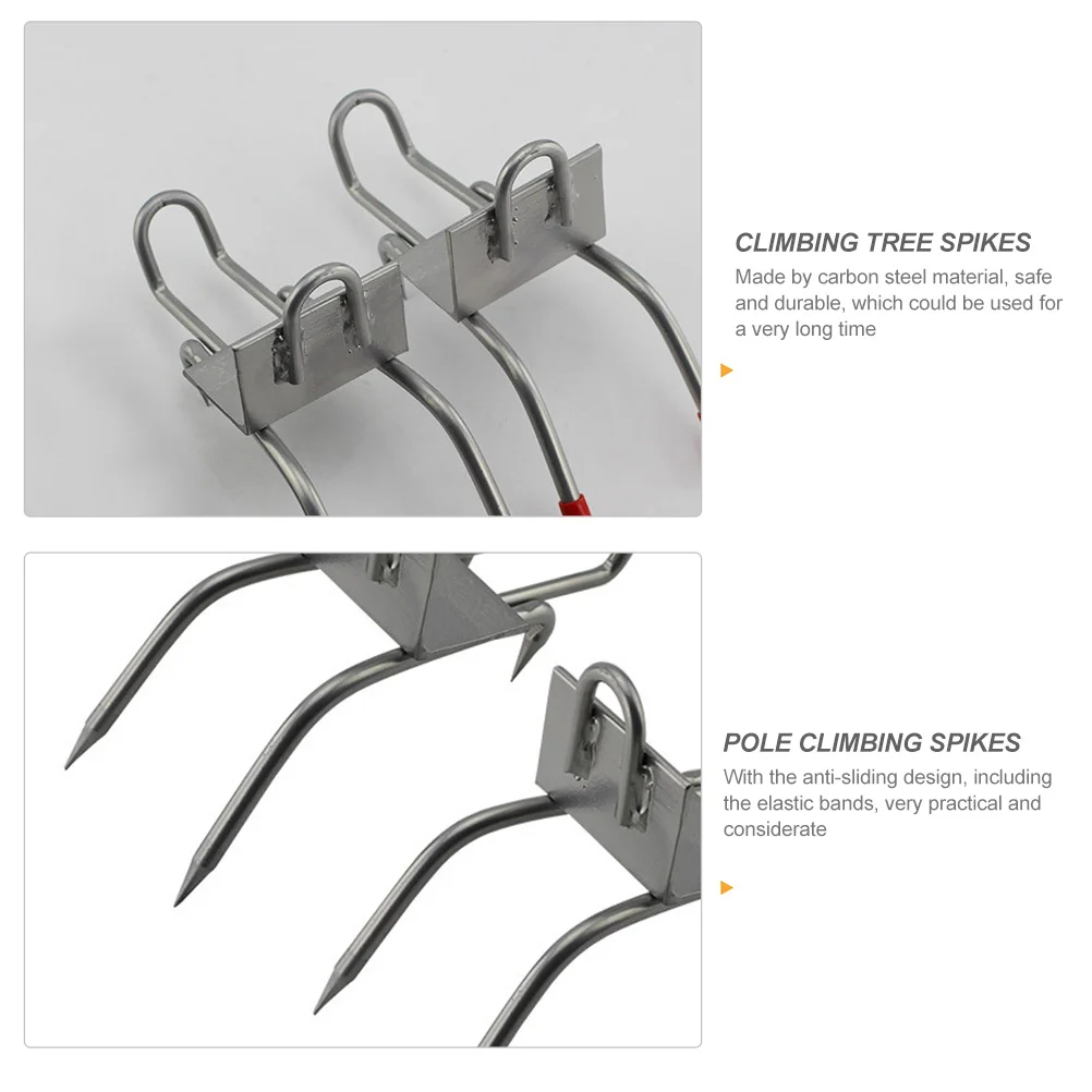 

1Pair Safety Carbon Steel Tree Climbing Spikes Durable Anti-Slip Climbing Tools Tree Spike Accessories Spikes Shoes