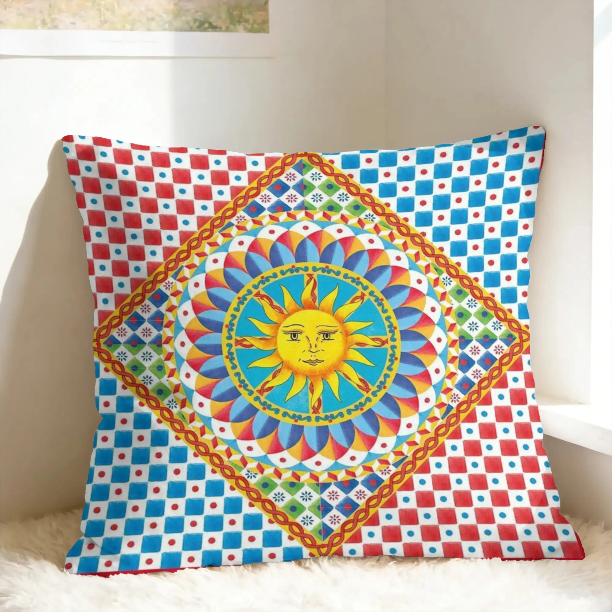 Italy Cute Print Sicilia Sicily Love Trinacria Pillow Cover  Novelty Pillow Case For Sofa Home Decoration Print Pillowcases