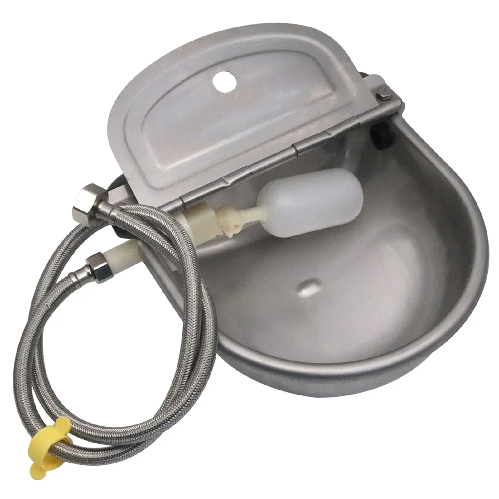 

Automatic Livestock Water Bowl 304 Stainless Steel 2.5L 0.66 Gallon with 80CM Tube for Horse Goat Dog Chicken Farm Garden