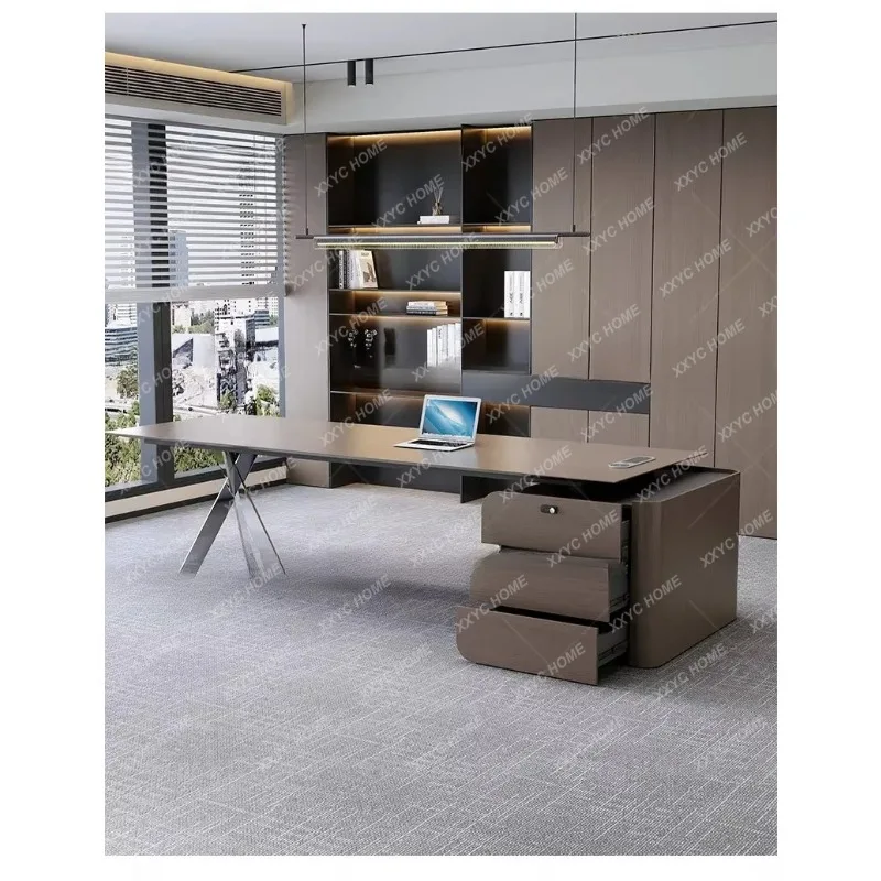 XX Premium boss desk, simple modern office desk, chairman's office single executive desk and chair comb