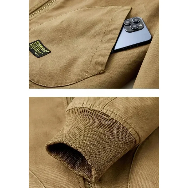 Heren Lamswollen Jas Herfst Winter Effen Kleur Fleece Werkkleding Plus Size Outdoor Reizen Revers Jas Heren Warme Katoenen Kleding