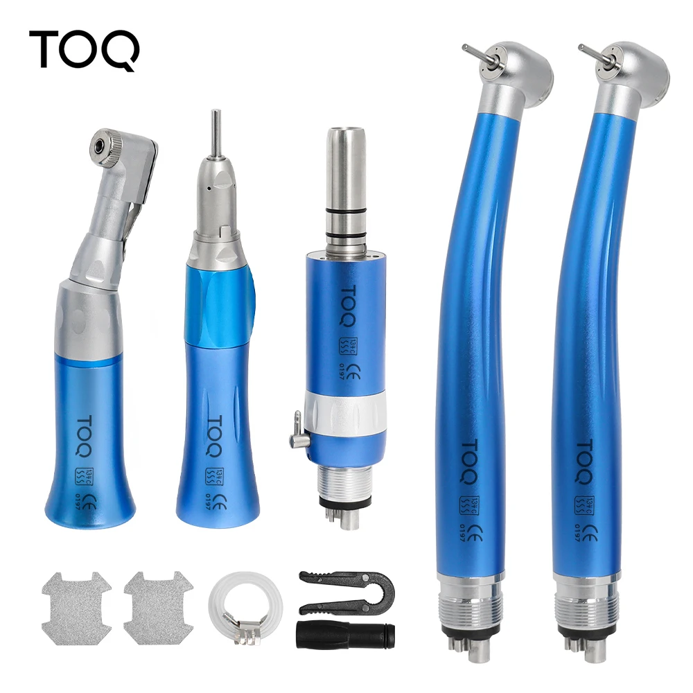 Dental High & Low Speed Handpiece kit Straight Contra Angle Air Turbine 2/4 Hole FIT Pana Max M4 / B2 Whole Set