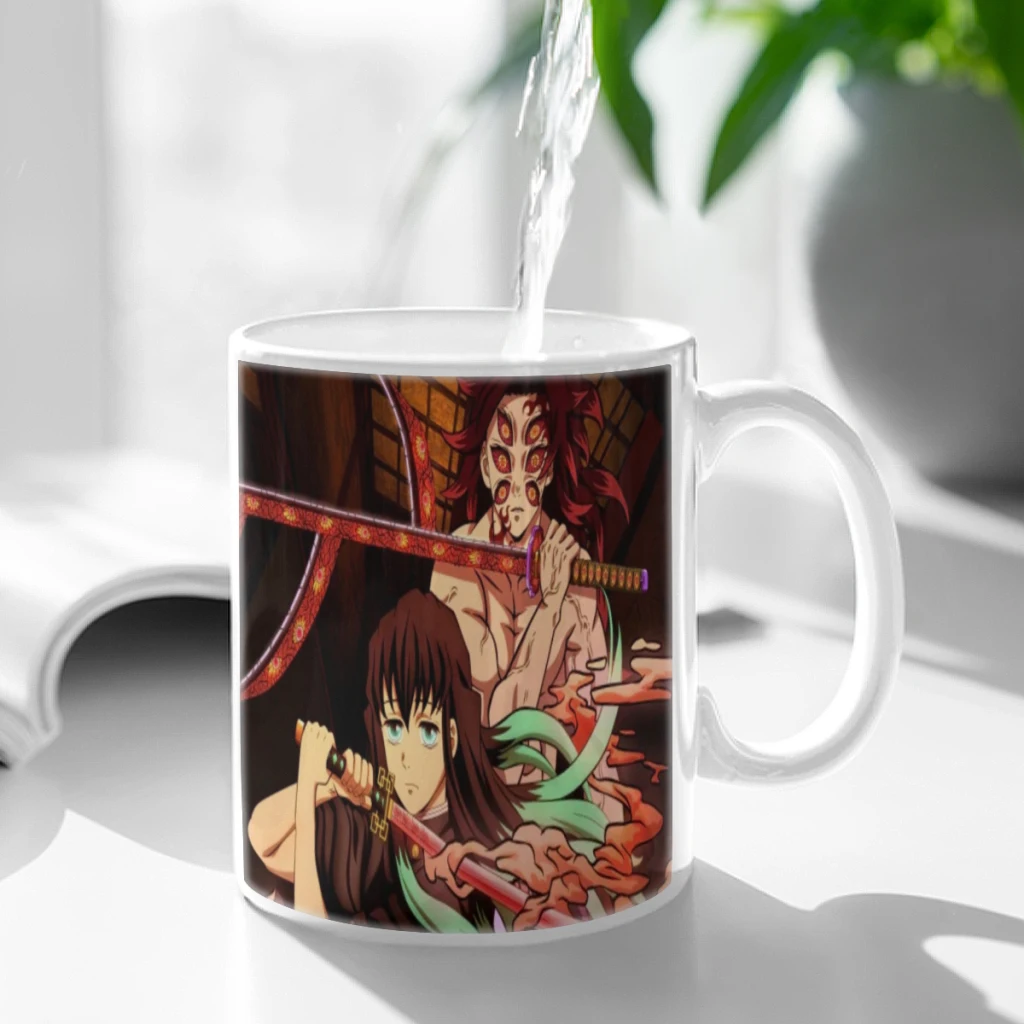 Ghost Killing Blade Tanjiro Mug 11oz Coffee Mug Tea Cup Creative White Ceramic Mug Coffee Tea Cup