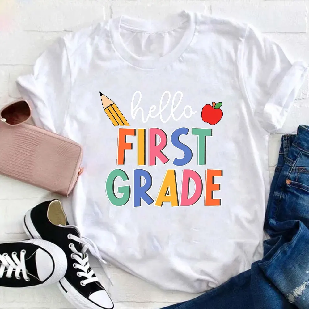 Teacher T Shirt for Women Funny Teaching Heart Graphic Tee Tops Classics Teacher Day Gift Shirts Aesthetic Aesthetic Clothes