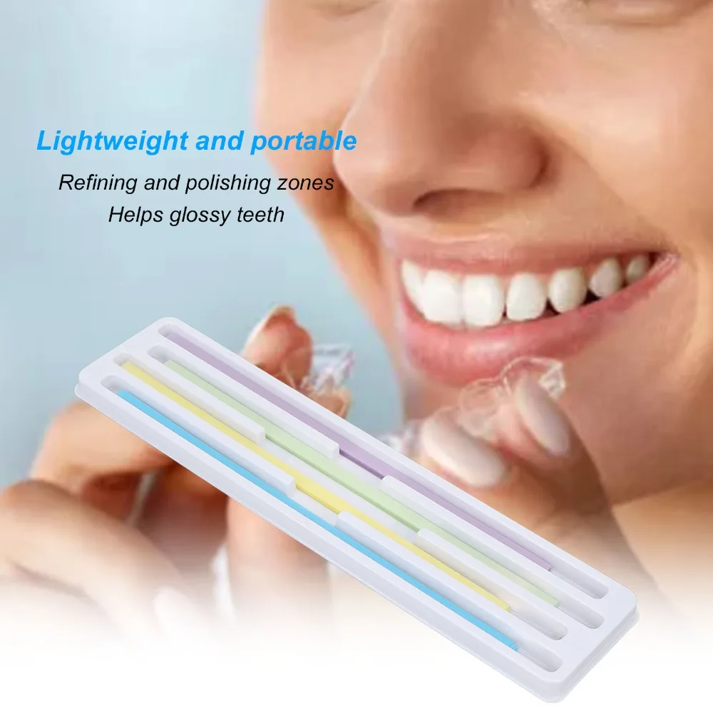 60PCS Plastic Dental Polishing Strips Portable Lightweight Dental Sandpaper Strips Wear Resistant Tooth Sanding Strips
