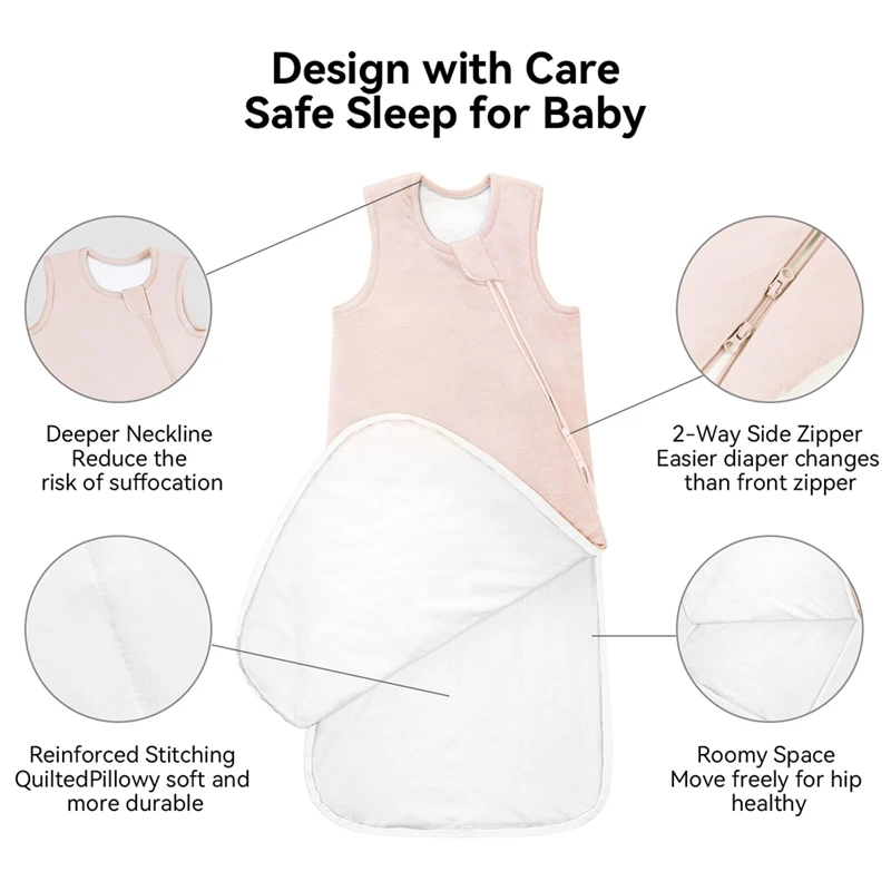 Bamboo Fiber Baby Sleeping Bag Infant Spring And Autumn Baby Newborn Constant Temperature Anti-Kicking Quilt Durable Easy To Use