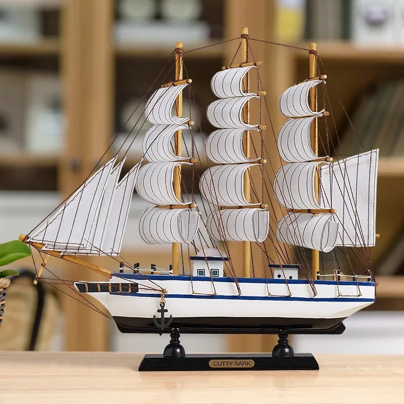 Nordic Home Decoration Creative Pirate Wood ship Craft Sailboat Home Ornament Wine Cabinet Living Room Decoration Birthday Gift