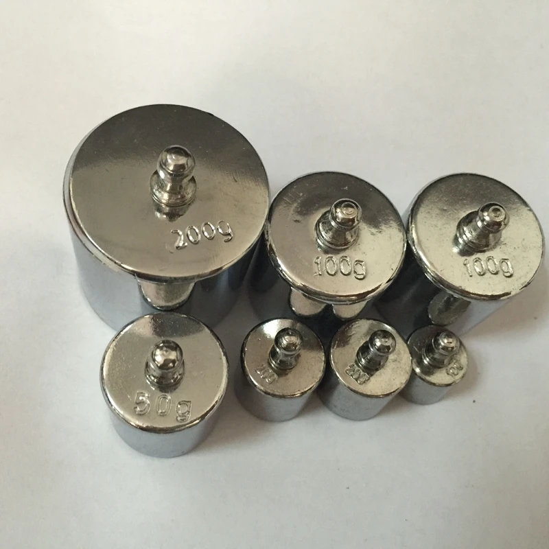 Calibration Weight Set 7PCS/Set 200g 100g 50g 20g 10g Grams Jewelry Scale Weight Box 500g High Precision Standard Calibration