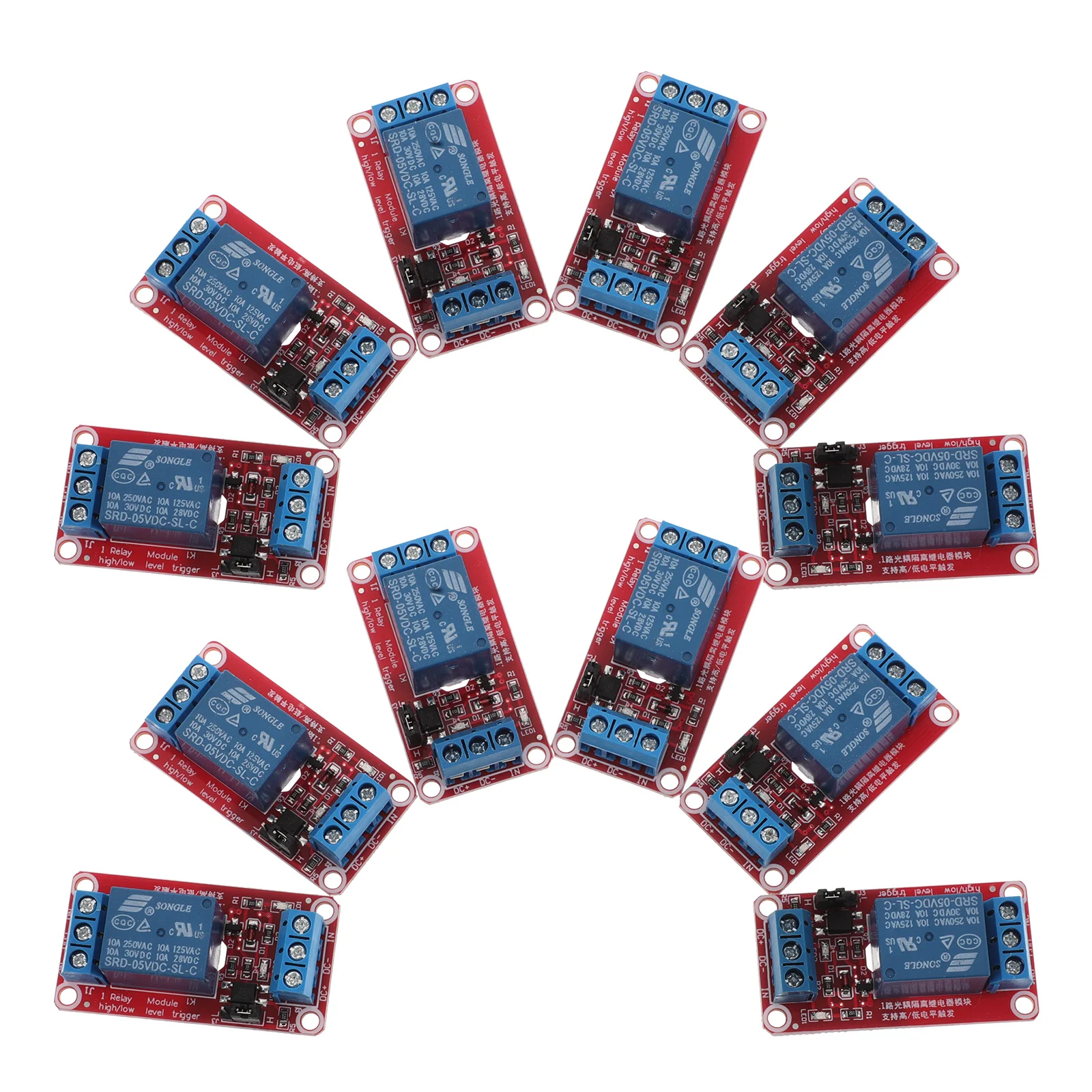 

12 Pcs Relay Module Optical Isolation Circuit Mechanical Electronic Optocoupler Heart Board