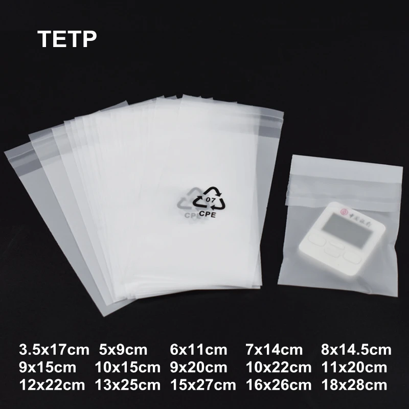 TETP Frosted Self Adhesive Bag CPE Printing Digital Electronic Product Packaging Bags Soft Storage Wholesale Dust-proof