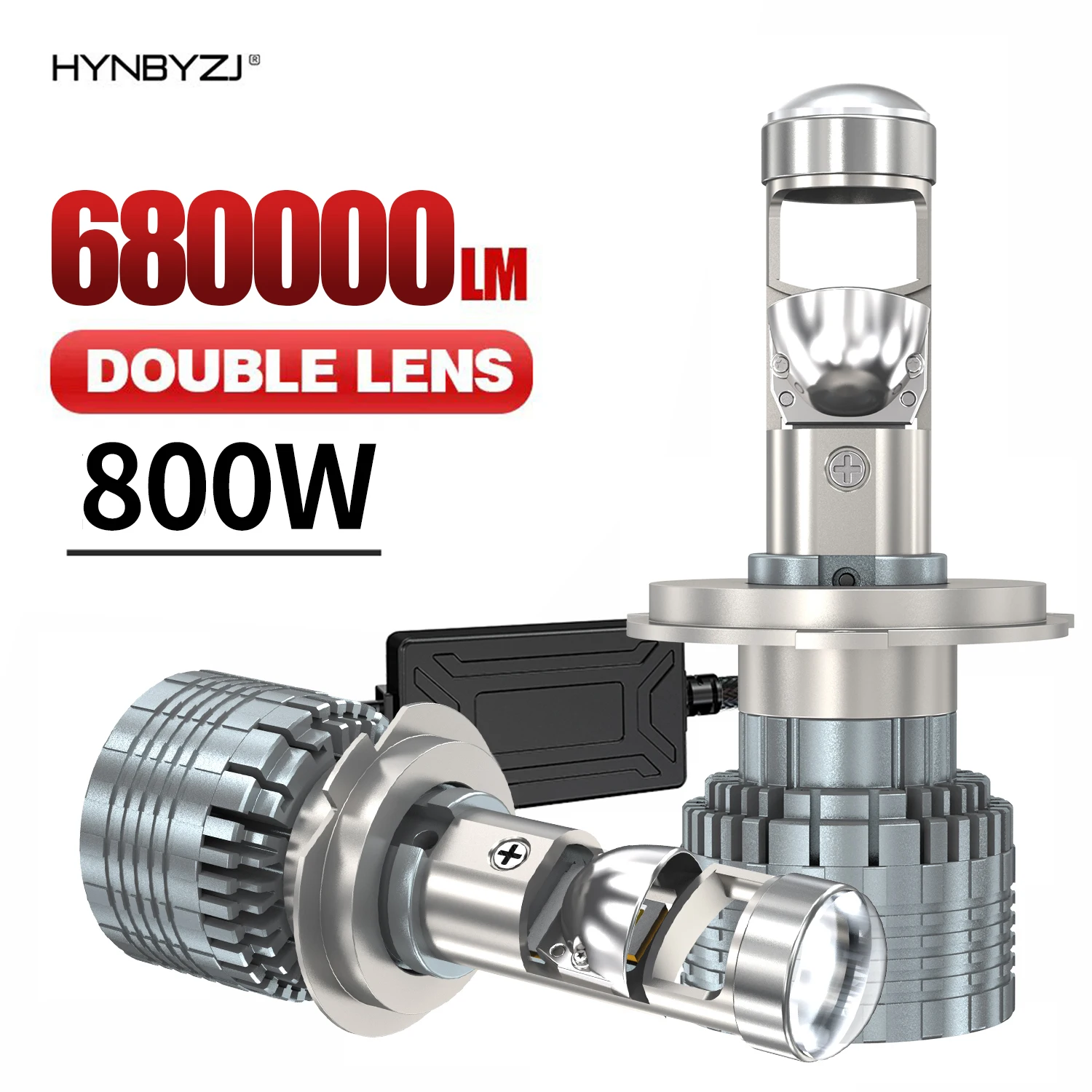 

HYNBYZJ H4 H7 BI Led Projector Lens H11 9005 HB3 9006 HB4 Hi/Lo Beam Car Headlight Bulb Canbus Lamp for Car/Motorcycle 12V