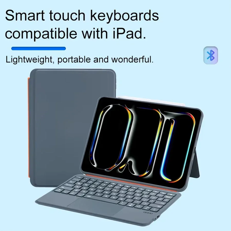 Keyboard Case For iPad Air 11 13 M2 2024/M3 2025,Detachable Backlit Keyboard Cover For iPad Air 4/5,iPad 10th 11 A16,Pro 13 12.9