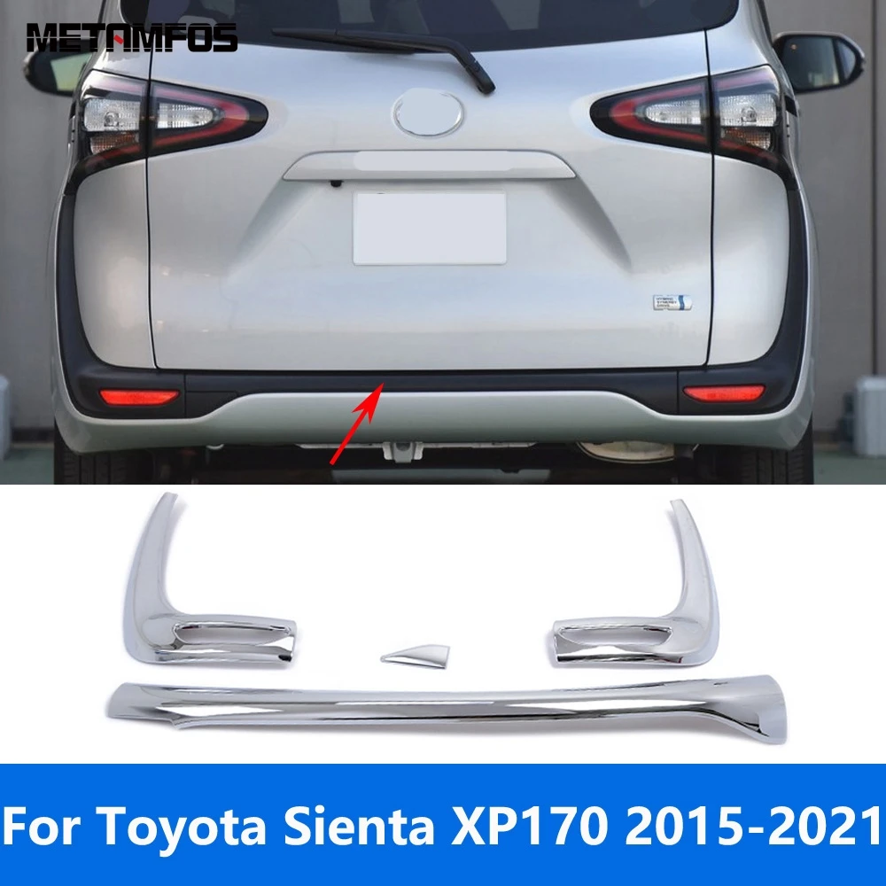 

Для Toyota Sienta XP170 2015-2020 2021: Хромированная накладка на задний противотуманный фонарь, накладка на бампер, обвес, спойлер, диффузор, аксессуары