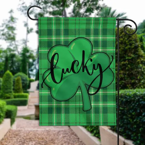 Happy St Patrick's Day Flag, Irish Welcome Flag, Lucky Shamrock Vintage Flag LLK GGP FFL EEN AAL HHM WZZ yyi