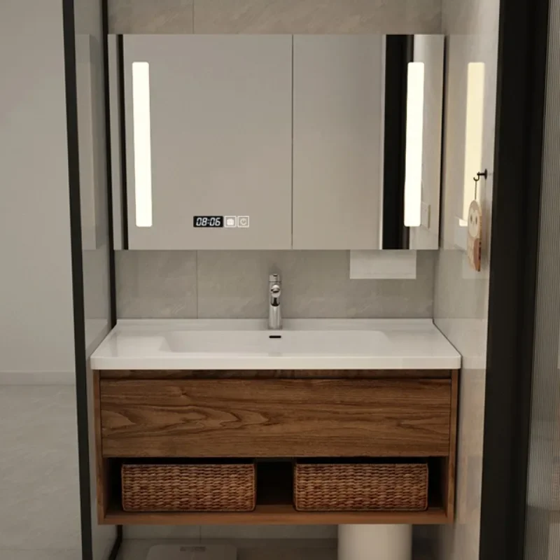 Smart Corner Vanity Bathroom Cabinets Mirror Tool Drawer Bathroom Cabinets Storage Closet Mobile Bagno Room Furniture