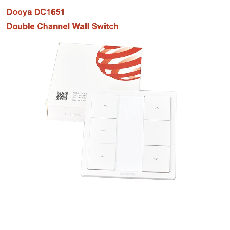 2024 Dooya DC1650 Single Channel Wall Switch, Double Channel Emitter DC1651, Wall Receiver, Remote Control For Electric Curtain