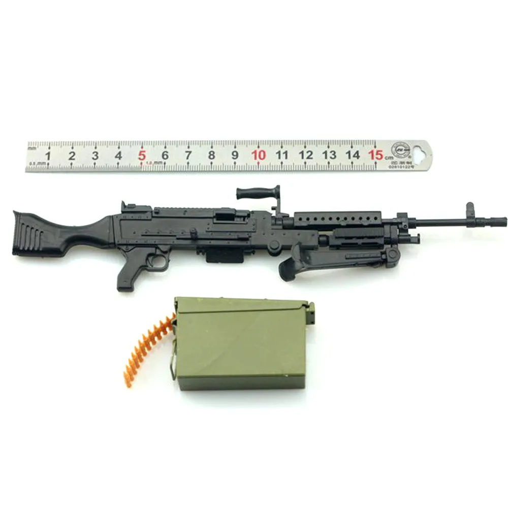 1/6 Scale M240B Machine Gun Assemble Model Puzzles Bricks Military Weapon Sand Table Toy For Action Figure