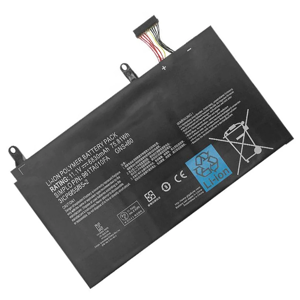 Nouvelle batterie d'ordinateur portable d'origine GNS-I60 11.1V 75.81Wh pour Gigabyte P35K P35X v3 P35W v2 Pino X P57X 961TA010FA