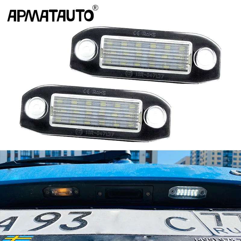 

2pcs White LED light Error Free Number License Plate Lights for Volvo S80 XC90 S40 V60 XC60 S60 C70 V50 XC70 V70 LED Tag Lights