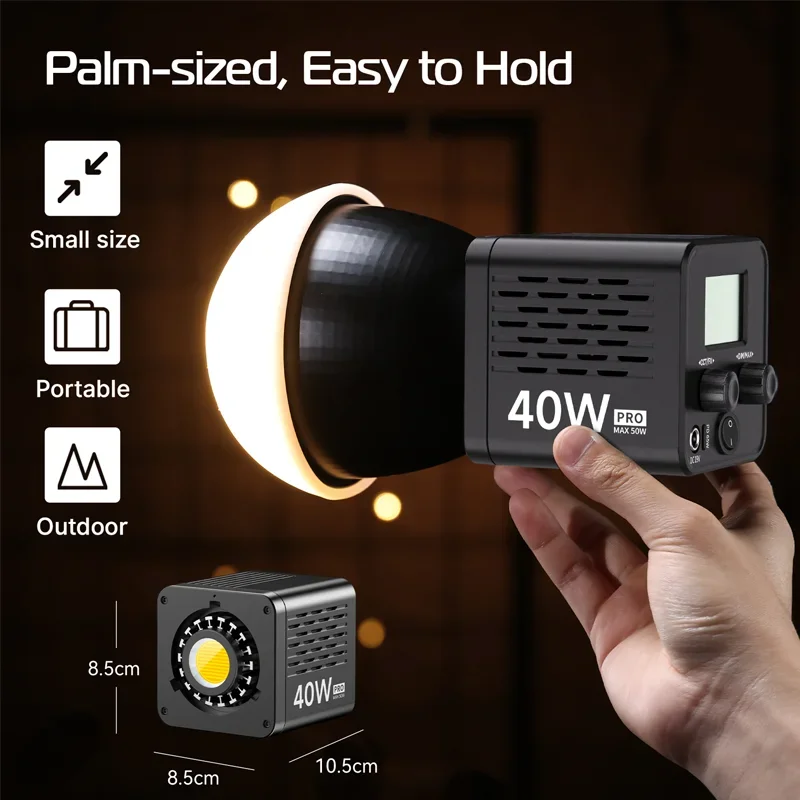 Luz de Vídeo LED Ulanzi L023 40W COB Bi-Color 2500K-6500K 3400mAh — foto 3