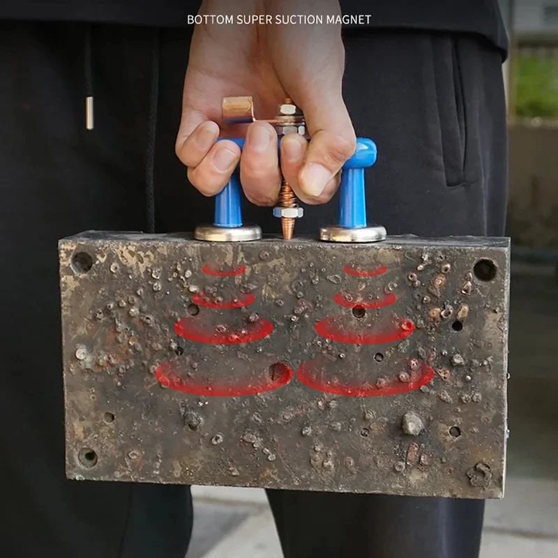 Dual & Single Magnetic Welding Ground Clamp, Conductive Magnetic Fix Base Magnet Holder Welding