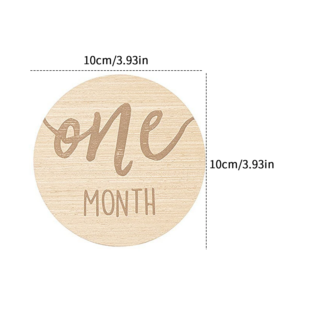 New baby newborn month record card commemorative wooden plate decoration