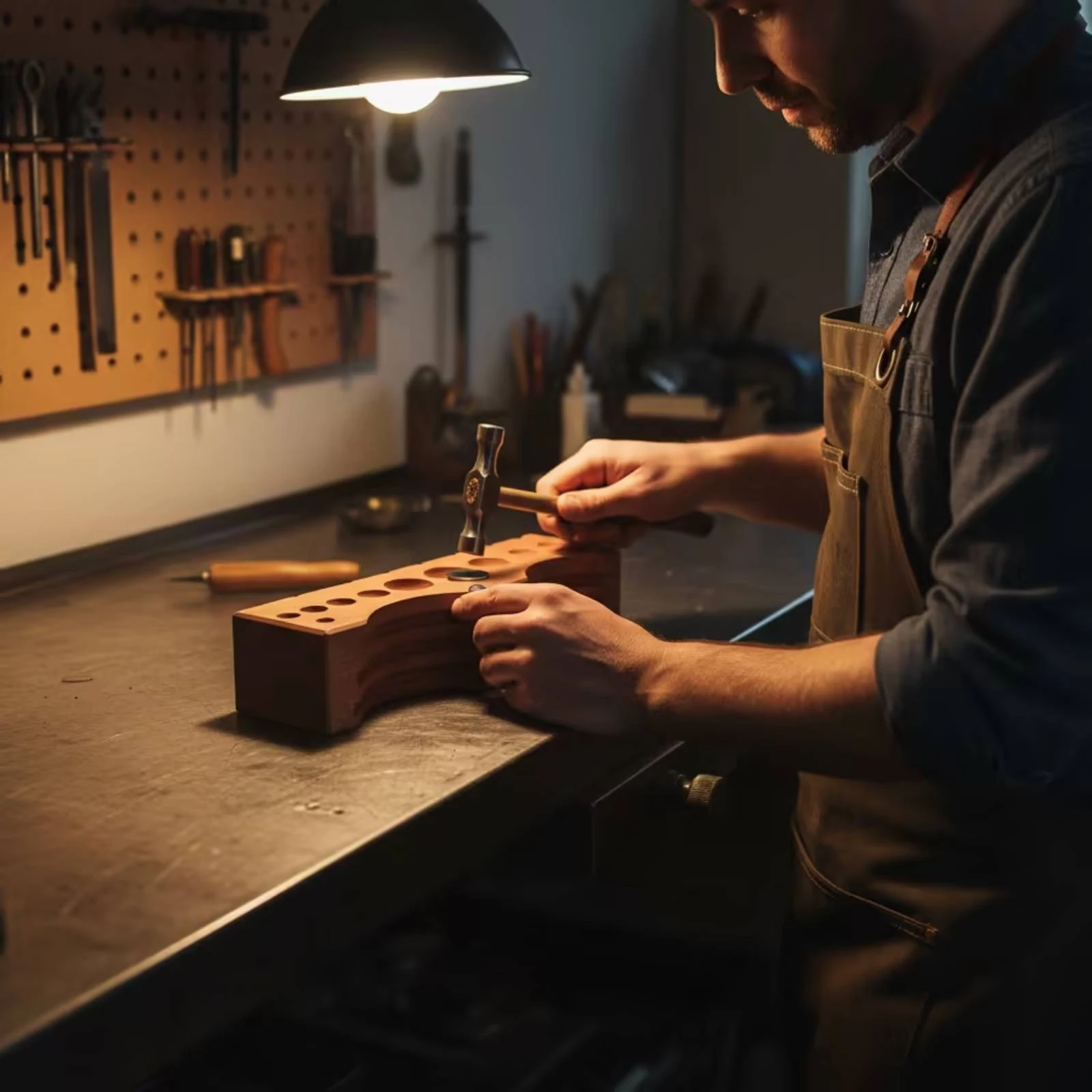 Bloc de façonnage de bijoux en bois massif, outil de façonnage de bijoux, bloc rectangulaire rainuré pour artisans, établi, atelier