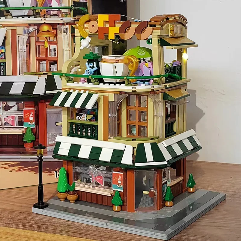 Blocos de Montar Criativos para Hotel, Restaurante e Salão, Brinquedos Educativos DIY para Crianças, Presentes para Meninos