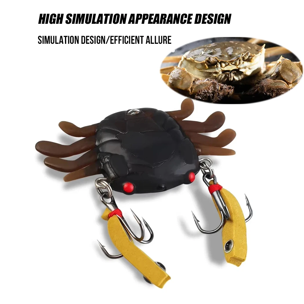 

13g Tpr Crab Lure Sinking & Long Casting Lead Treble Hook Ideal Boat For Sea Fishing Bionic Design Silicone Soft Bait Fake Baits