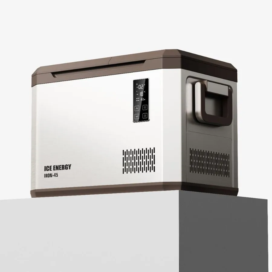 ODM custom long-distance truck compressor refrigerator 48 liters metal panel freezing and refrigeration double temperature area