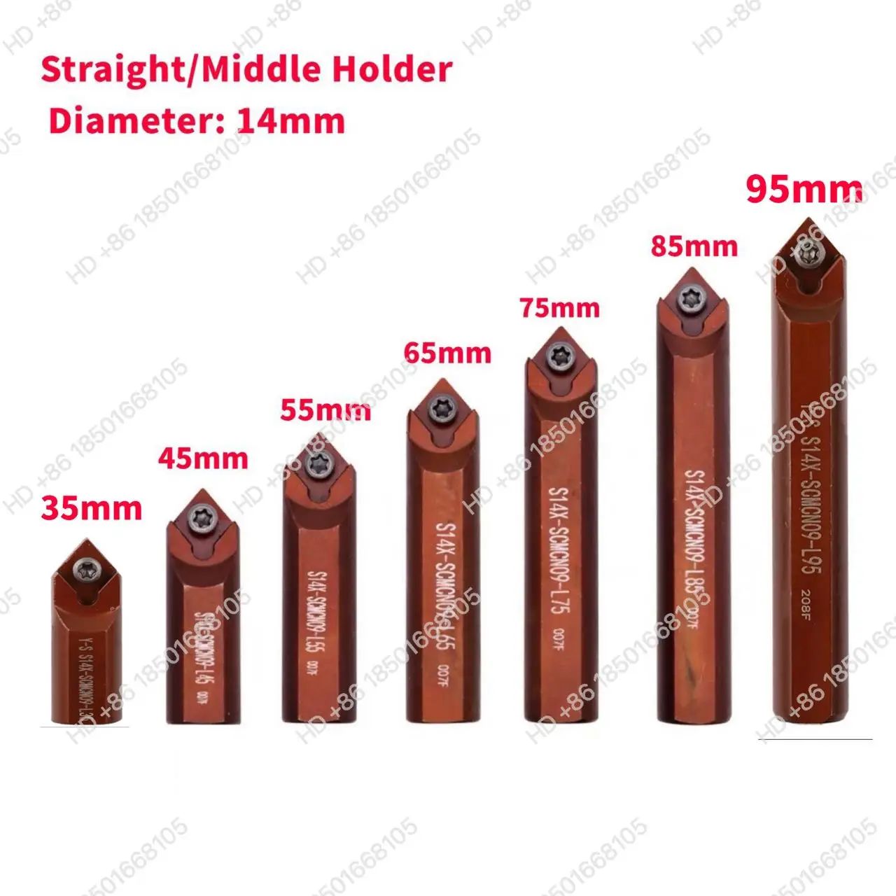 14mm Diamete Repairing Construction Machinery Maintenance Tool Bits Line Boring Machine Parts Inner Hole Grinding Tool Holder