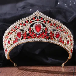 Baroque Crystal Tiaras And Crowns Rhinestone Prom Diadem Crown Tiara For Women Bridal Wedding Hair Accessories Jewelry Crown