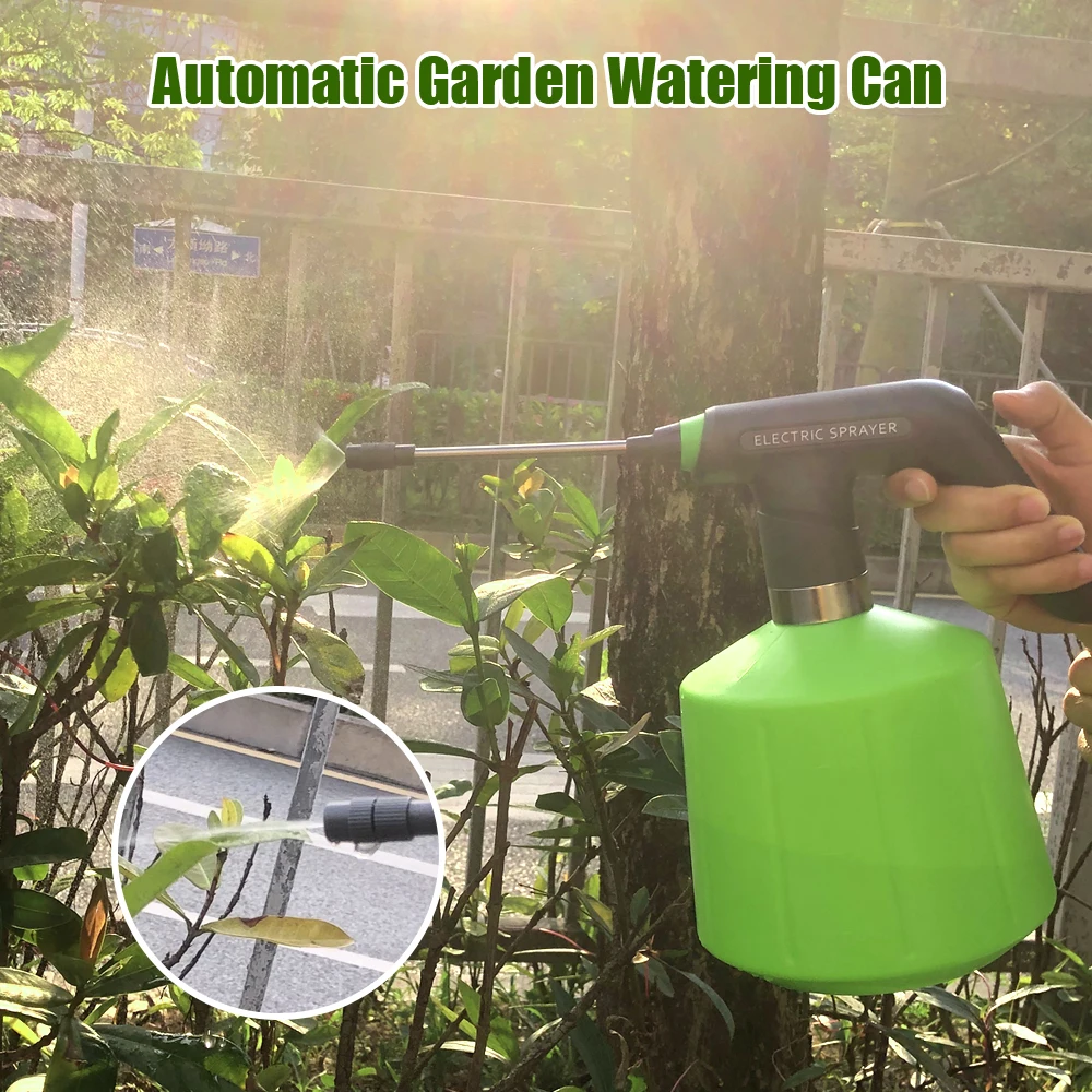 

Gardening Fogger Plant Mist Spray Bottle Sterilization Car Wash Tool Electric Water Sprayer Automatic Garden Watering Can 2L