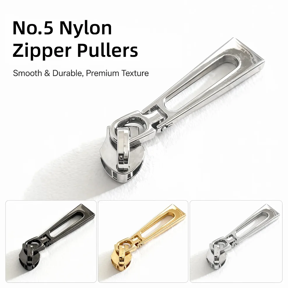 5-30Pcs 5# Nylon Zipper Sliders for Zips Tape Clothes Coat Zippers Pull Head Backpack Zip Repair Kit DIY Gold Silver Black