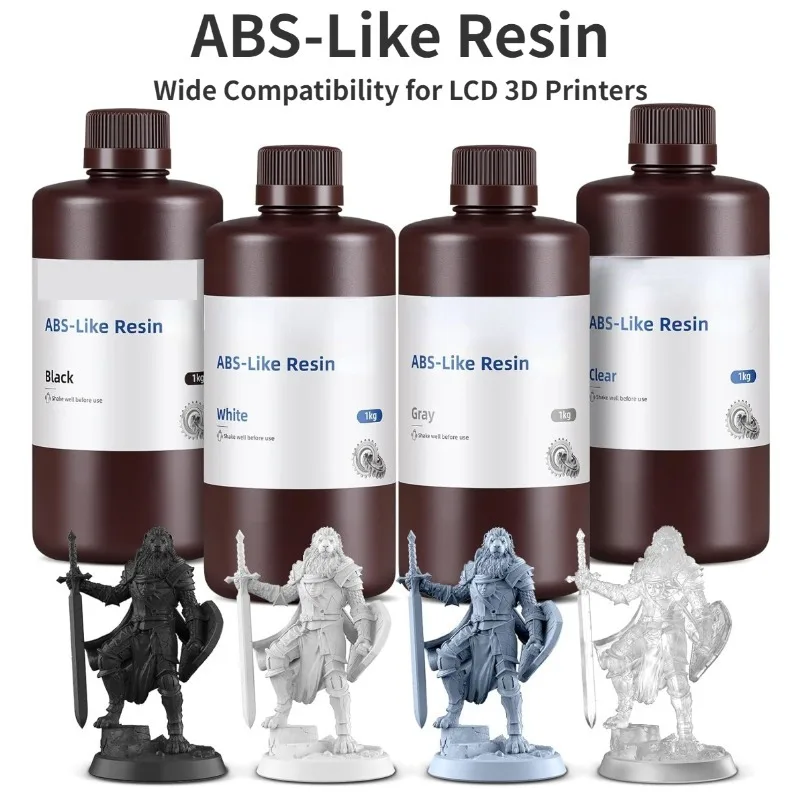 

ABS Like Resin 1kg,Strong Fast Curing Resin,405nm UV Curing 3D Printing Liquid Photopolymer Resin,Non-Brittle and High Precision