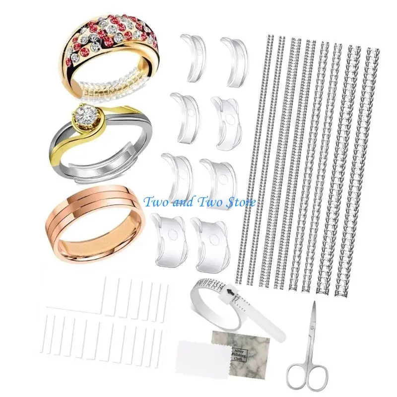 HX6F Ring Size Reducer Sizing Strips Invisible Plastic Adjusters for a Fit