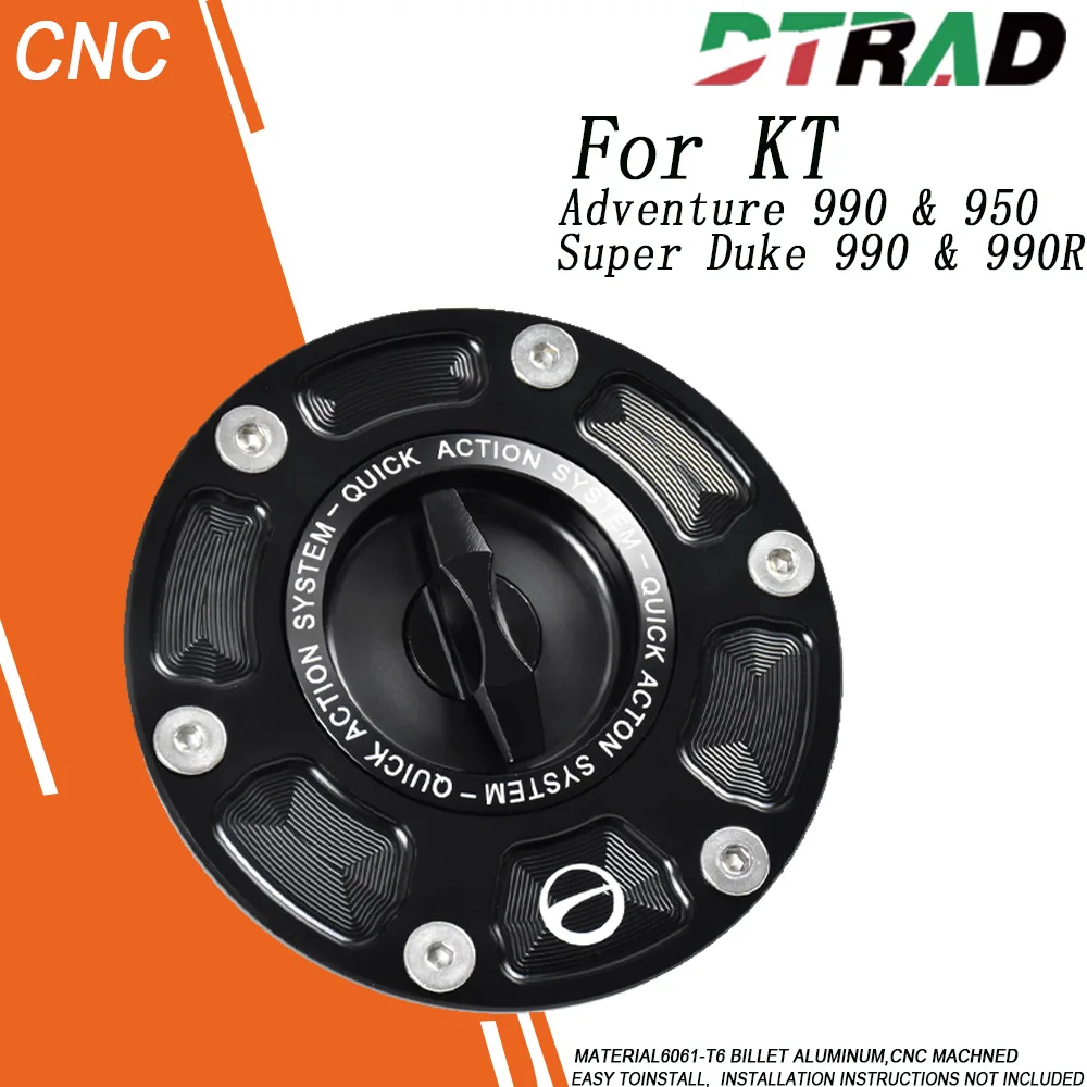For Super Duke 990 990R Adventure 990 950 CNC Quick Release Fuel Tank Cap Motorcycle Keyless Airbox Oil Gas Cover