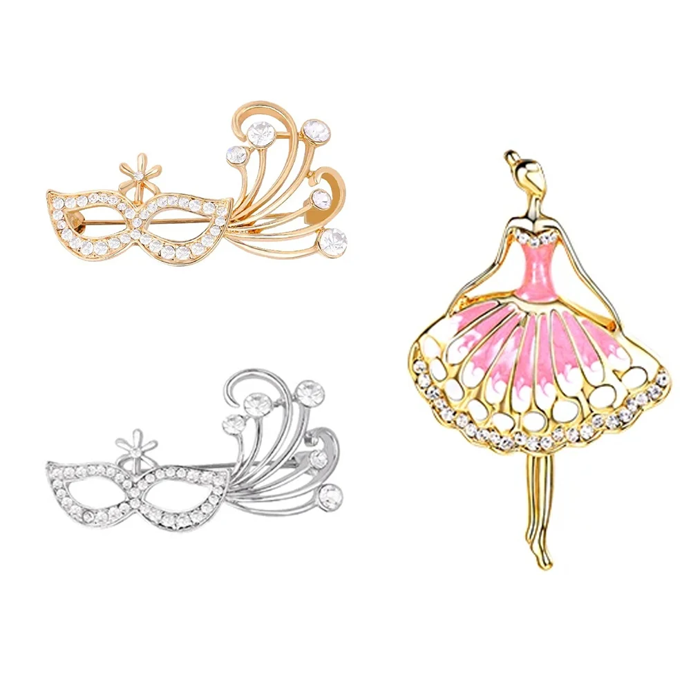 U7 دبابيس للمرأة الصليب الملاك حفلة موسيقية قناع تشيكوسلوفاكيا سحر بروش دبوس مجوهرات هدية لها #1