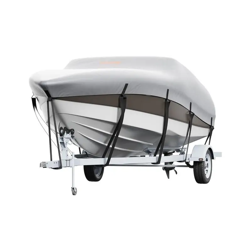 

Boat cover, 518-579 cm tarpaulin, inflatable boat cover, 600D Oxford fabric boat cover with storage bag, 435 x 300 mm, fishing boat cover, gray