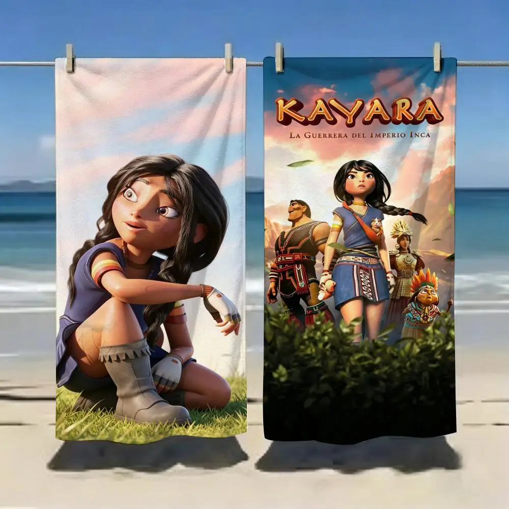 Kids Cartoon K-Kayara Towel Microfiber soft Beach Towel for Travel Fitness Sauna Bathing Camping