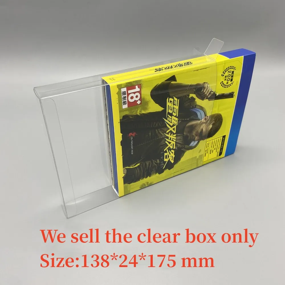 Transparent box Cover Protector For PS4 for Cyberpunk 2077 edition game Shell Display Case
