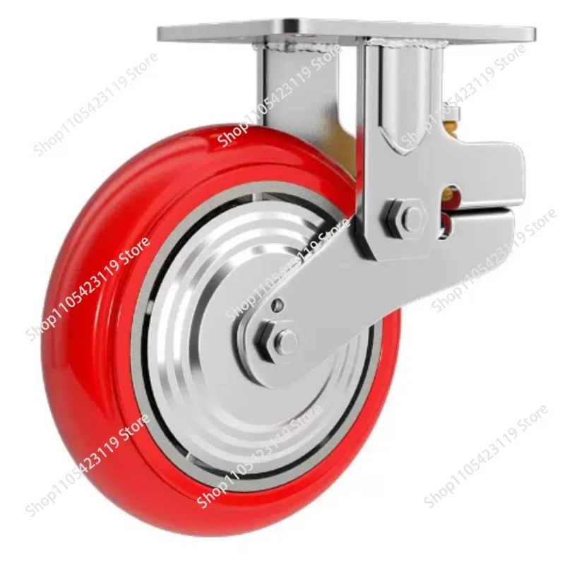 1pcs Heavy Duty Spring Caster Industrial Shock Absorber Universal Wheel 4-8 Inch Large Instrument Directional Wheel No Brake