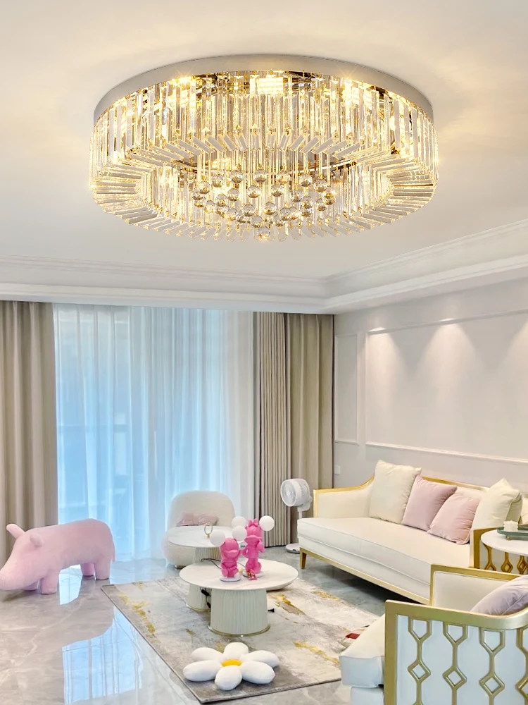 

Living Room lamp full spectrum crystal lamp Nordic light luxury eye care bedroom all-room combination lamps high-end room ceilin