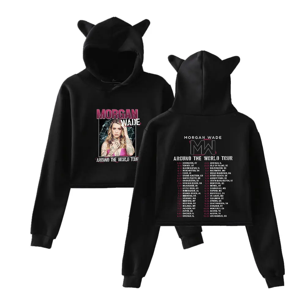 

Morgan Wade Around The World Tour 2024 Cat Ear Hoodie Man/Woman Hip Hop Hoodies Harajuku Streetwear Fashion Hoodie Streetwear