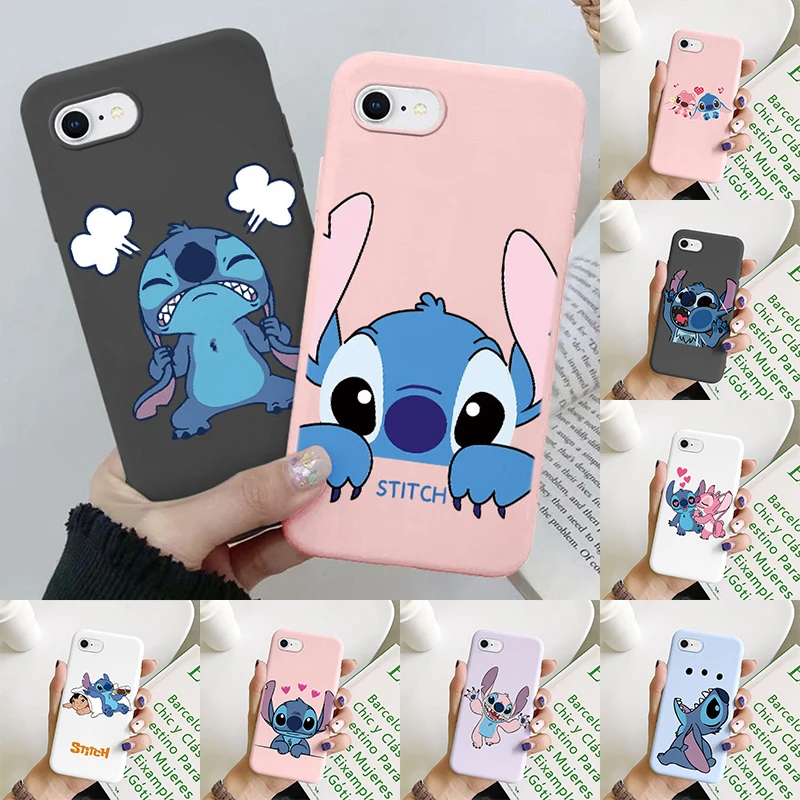 Caso de ponto para iphone 7 8 plus se 2020 capa protetora anime dos desenhos animados silicone macio funda para iphone 7 plus 8 mais 7 + se2020 saco