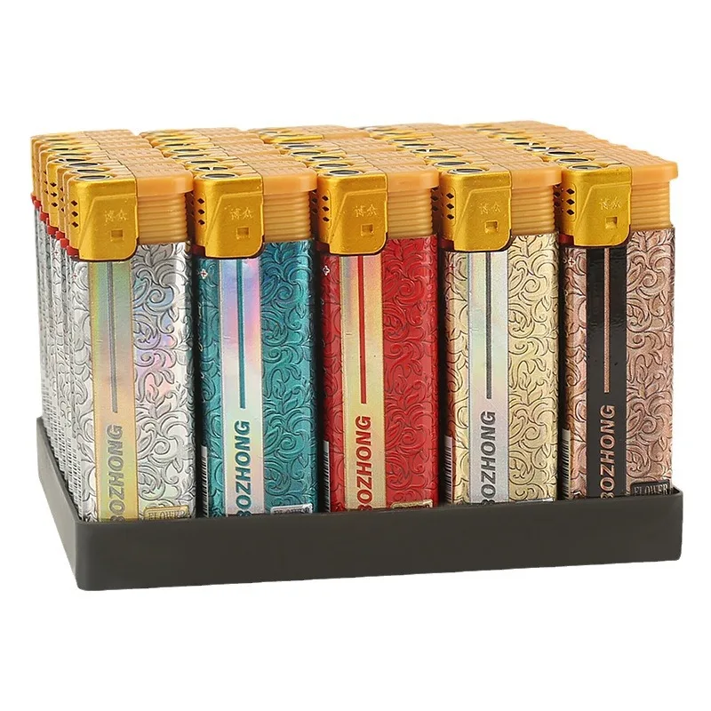 

5 шт., зажигалки, аксессуары для курения, прямая, голубая, ветрозащитная зажигалка, надувной металлический капюшон, утолщенный, прочный (БЕЗ ГАЗОВ)